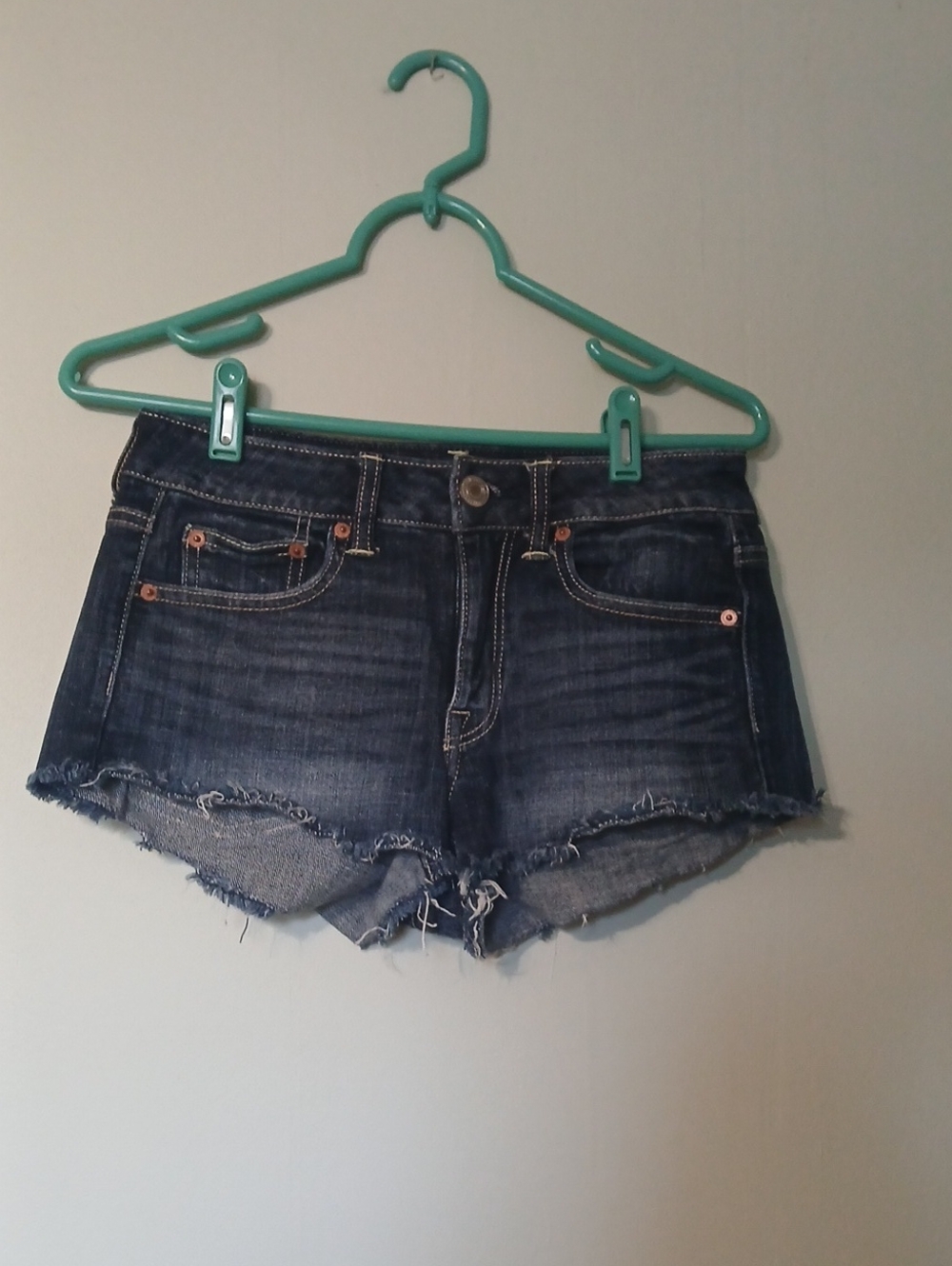 American Eagle Outfitters Dark Blue Denim Stretch Shorts Size 4